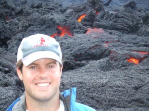 Volcan Pacaya, Guatemala. Mike and lava